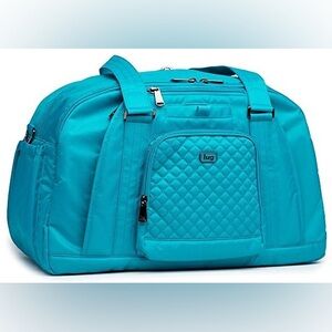 LUG Propeller Aqua Teal Blue Quilted Overnight Duffel Weekender Travel Bag